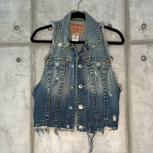 True Religion denim vest